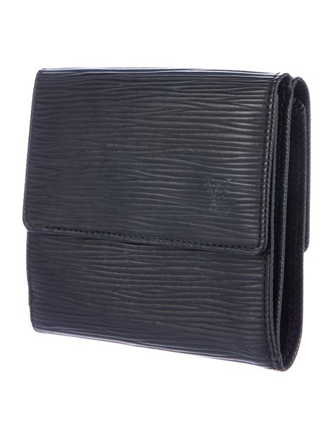 louis vuitton pochette accessoires epi black|louis vuitton epi elise wallet.